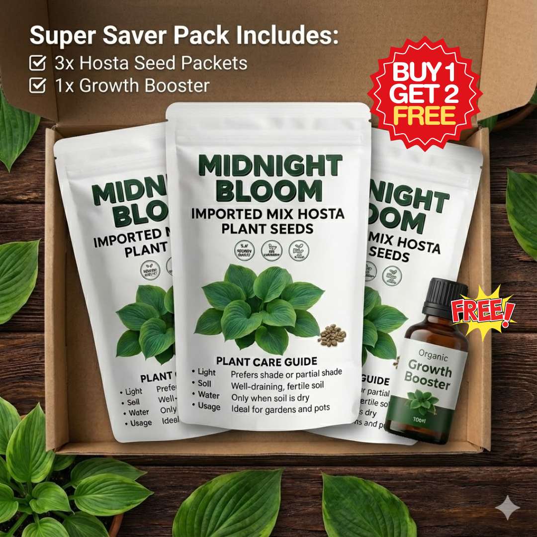 Imported Mix Hosta Plant Seeds (100g Pack) | BUY 1 GET 2 FREE + Free Organic Growth Booster!